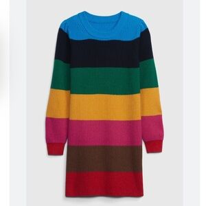 NWT Gap Kids Rainbow Sweater dress